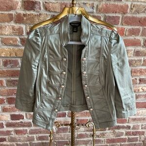 WHBM Olive Military-Style Women's Jacket
